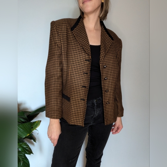 Casual Corner Jackets & Blazers - 90s Vintage Casual Corner Houndstooth Jacket